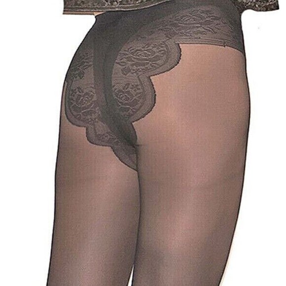 French Cut Support Pantyhose Womens One Size Reinforced Toe Tights - Picture 9 of 10